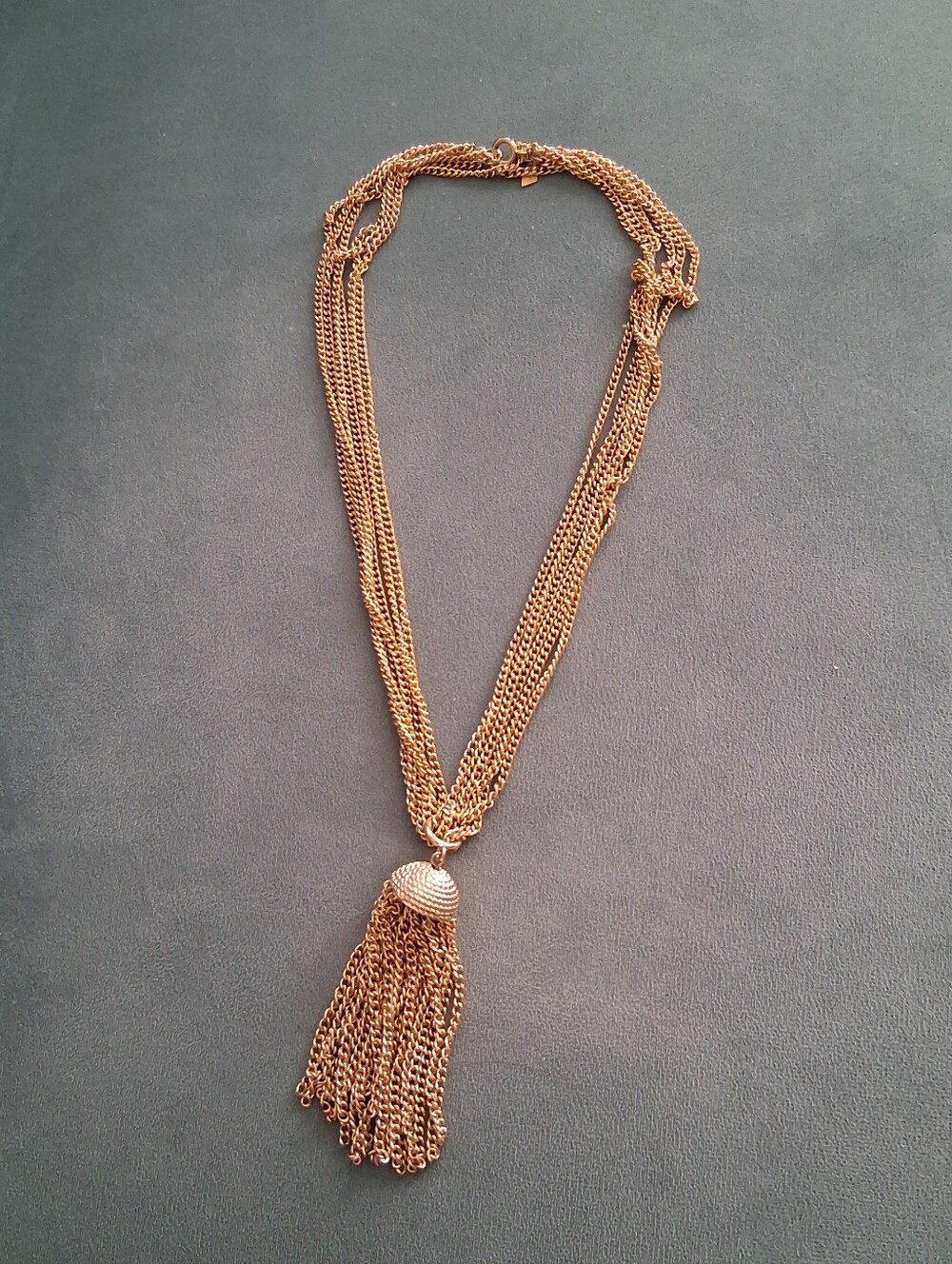 SC Goldtone Tassel Multi-Chain Necklace - Women Jewelry